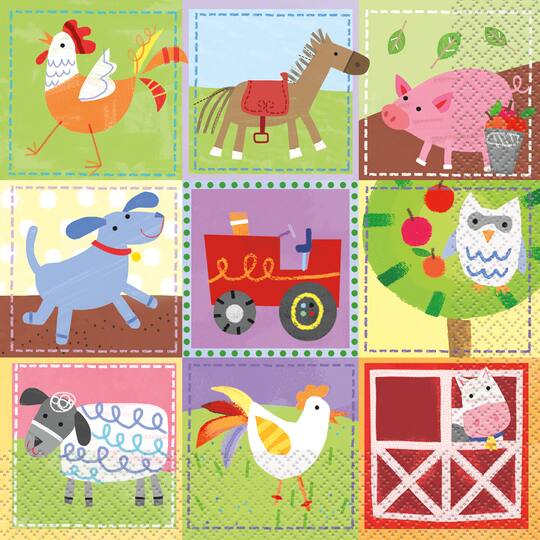 Barnyard Farm Party Paper Napkins Farm Birthday Party Supplies